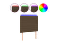 LED Headboard, Dark Brown, 80x5x118/128 cm, Fabric, 03671ZIOC