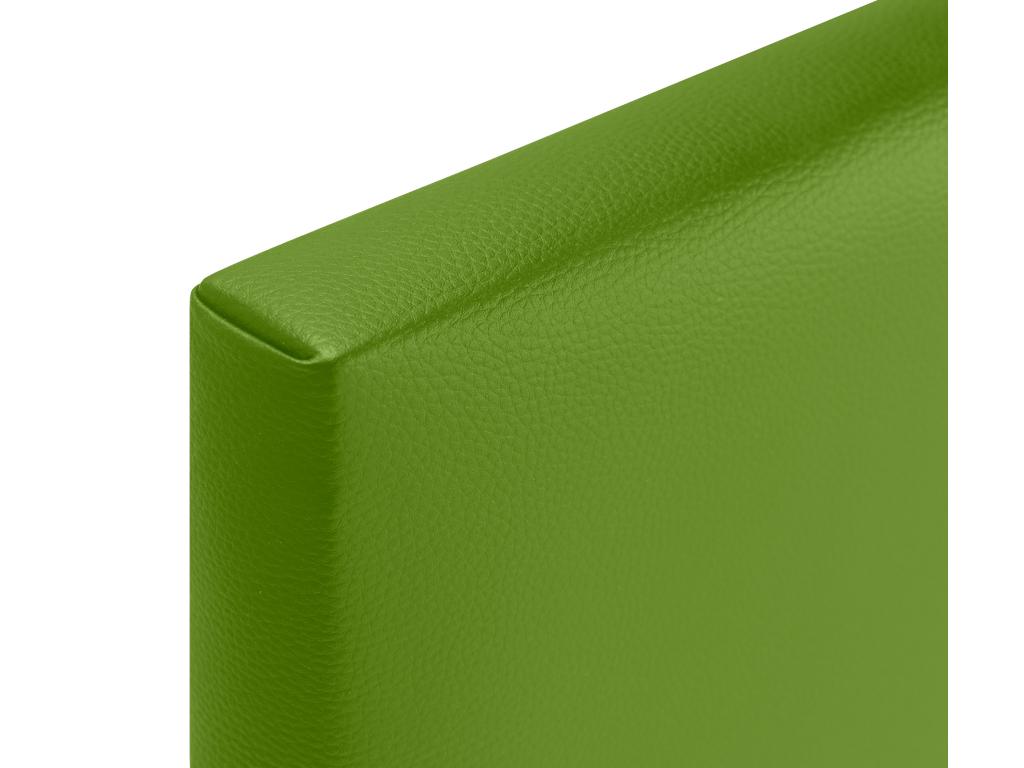 Bohometop Smooth Faux Leather Headboard with Buttons 145x105cm with Legs for 135/140cm Beds - Green 62735BJIB
