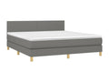 Bohometop bed base and mattress with LED lighting, Dark Grey, 180x200 cm, 05094YPWC