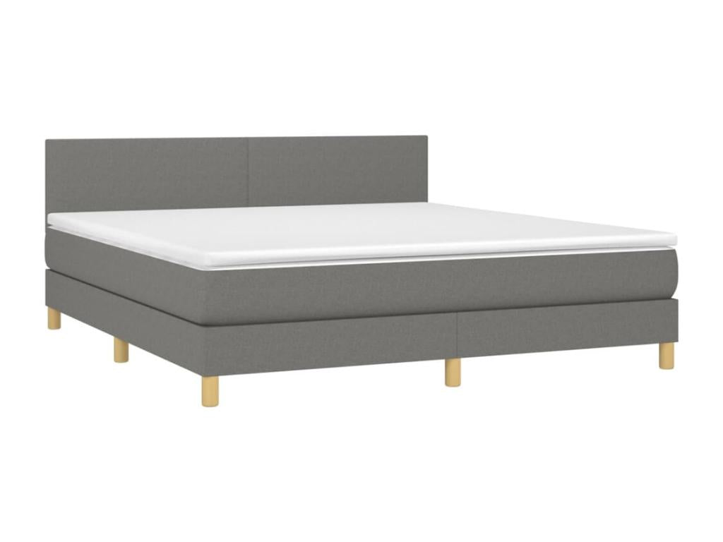 Bohometop bed base and mattress with LED lighting, Dark Grey, 180x200 cm, 05094YPWC