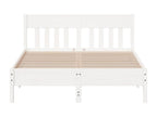 Bed frame without mattress, white, 150x200 cm, solid pine wood, 84113CTXJ