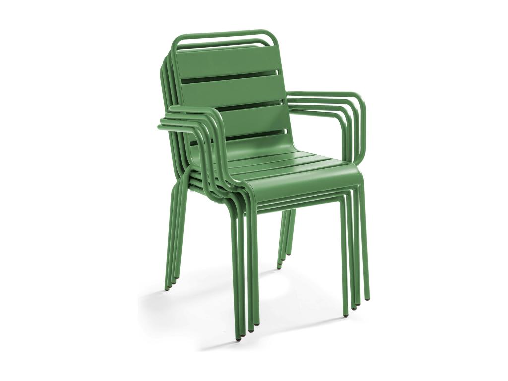 Bohometop 35696IGJO Green Metal Garden Chair