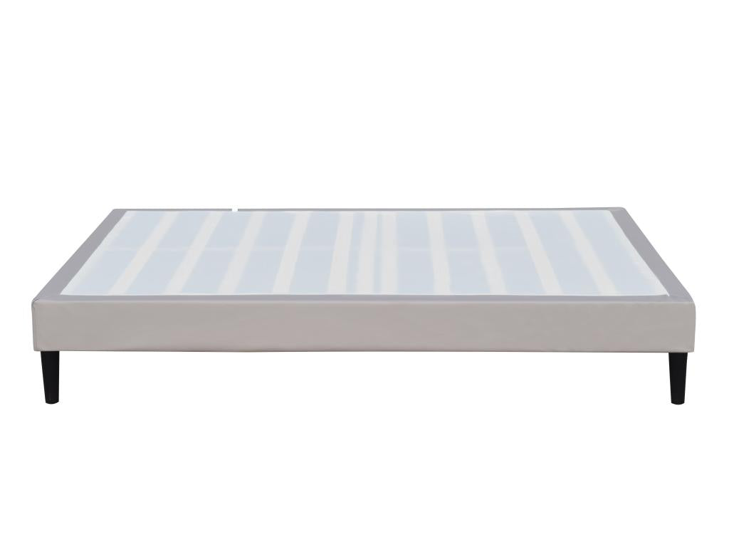 Removable slatted bed base 160x200 cm grey with 20 cm legs and 2x13 Bohometop PVC and foam 86681MEOR