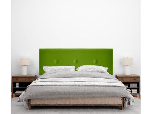 Bohometop Smooth Faux Leather Headboard with Buttons 145x105cm with Legs for 135/140cm Beds - Green 62735BJIB