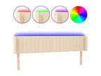 Cream LED Headboard 183x16x78/88 cm Fabric 11339JAJZ