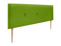 Bohometop Smooth Faux Leather Headboard with Buttons 145x105cm with Legs for 135/140cm Beds - Green 62735BJIB