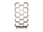 Bohometop 100cm Natural Beehive Mango Wood Bookshelf 35862JMYS
