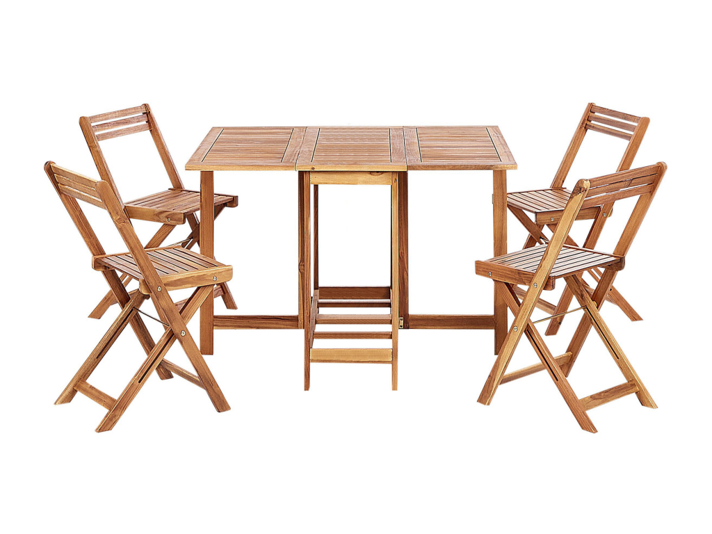 Bohometop 4-Seater Garden Dining Set, Brown, 56093FLNJ