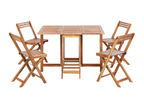 Bohometop 4-Seater Garden Dining Set, Brown, 56093FLNJ