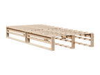 Bed frame without mattress 75x190 cm solid pine wood 62812THOI