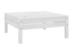 8-piece garden furniture set, solid pine wood, white, 94621ZOZX