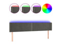 LED Headboard, Dark Grey, 183x16x78/88 cm, Velvet, 82468IAVB