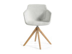 Nidchicshop Swivel Chair in fabric with light solid ash legs - Color Nidchicshop 55 47515XEXV