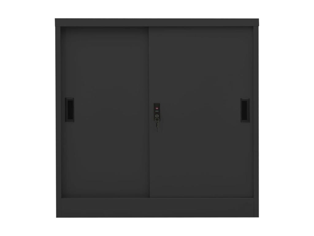 Sliding door wardrobe with planter, anthracite steel, 02617AXCJ