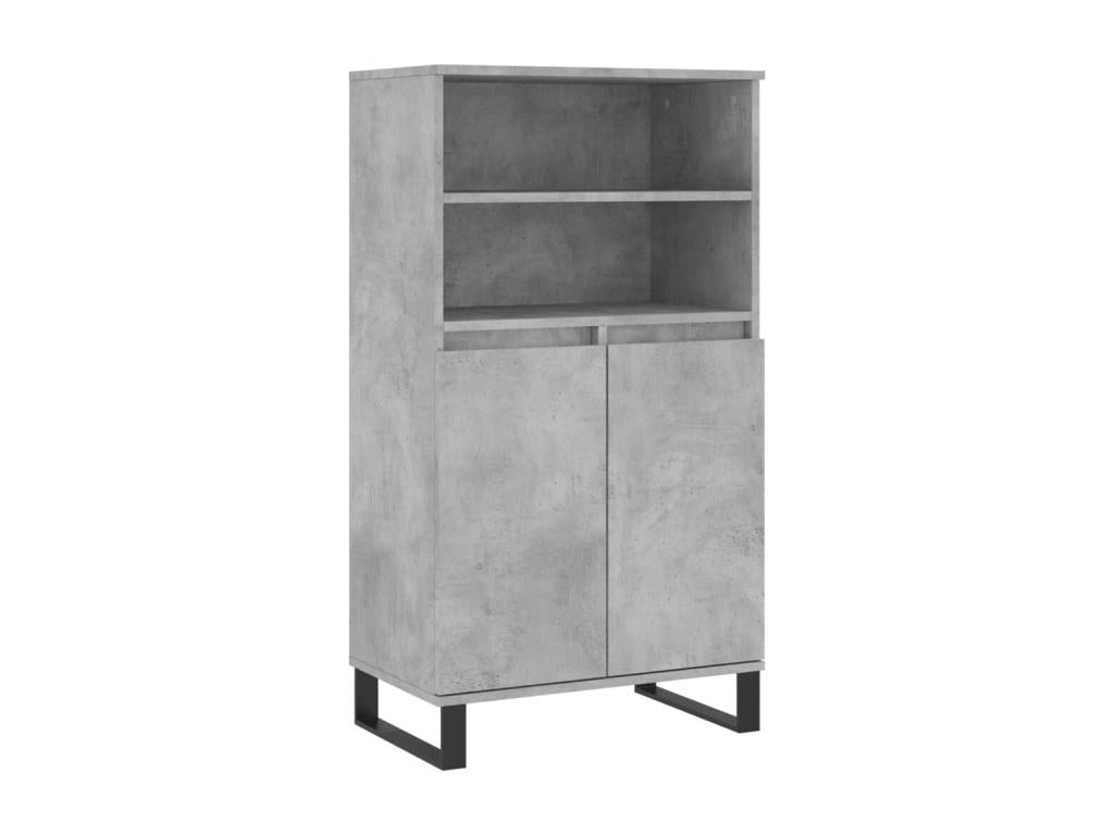 High sideboard, concrete grey, 60x36x110 cm, engineered wood, 35177VZQO