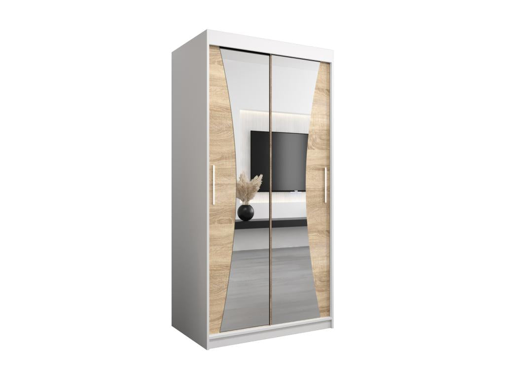 Bohometop Sliding Door Wardrobe 200/100/62 2 Doors White/Bohometop 39223VIDA