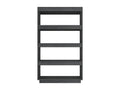 Bookshelf/Room Divider, Grey, 80x35x135 cm, Solid Pine, 43610FDYY