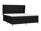Upholstered bed base with mattress, black, 180x200 cm, fabric, 23722EXXU