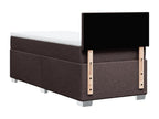 Bohometop bed base with mattress, dark brown, 90x190 cm, 67557EBEV