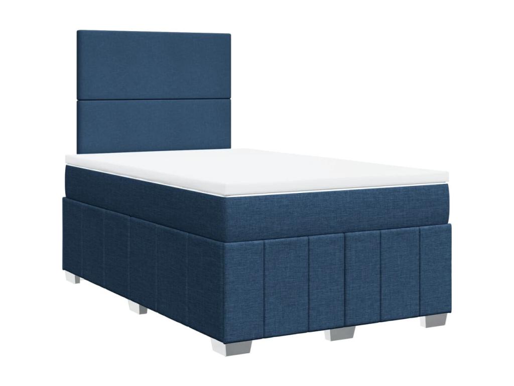 Bohometop bed base with blue mattress 120x190 cm fabric 88427EWUF