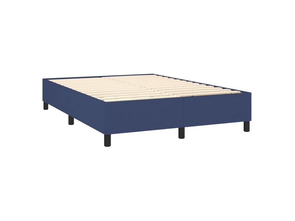 Nidchicshop bed base with mattress, blue, 140x190 cm, fabric, 40915LXIL