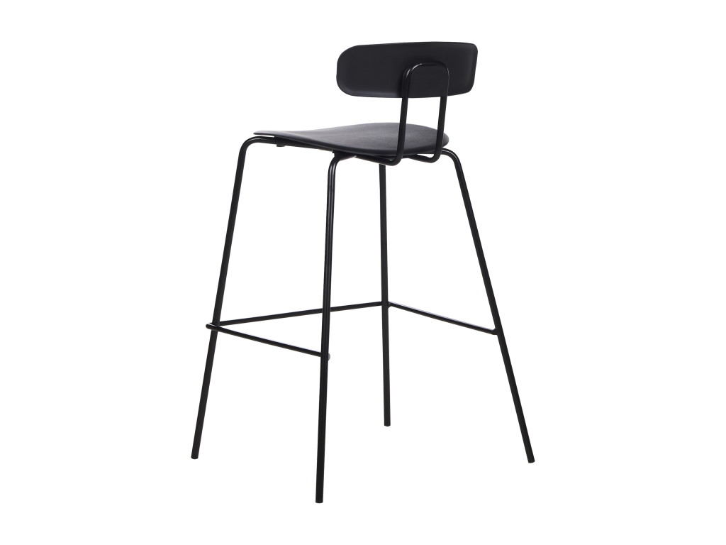 Set of 2 Bohometop Black Bar Stools 78174UEPZ