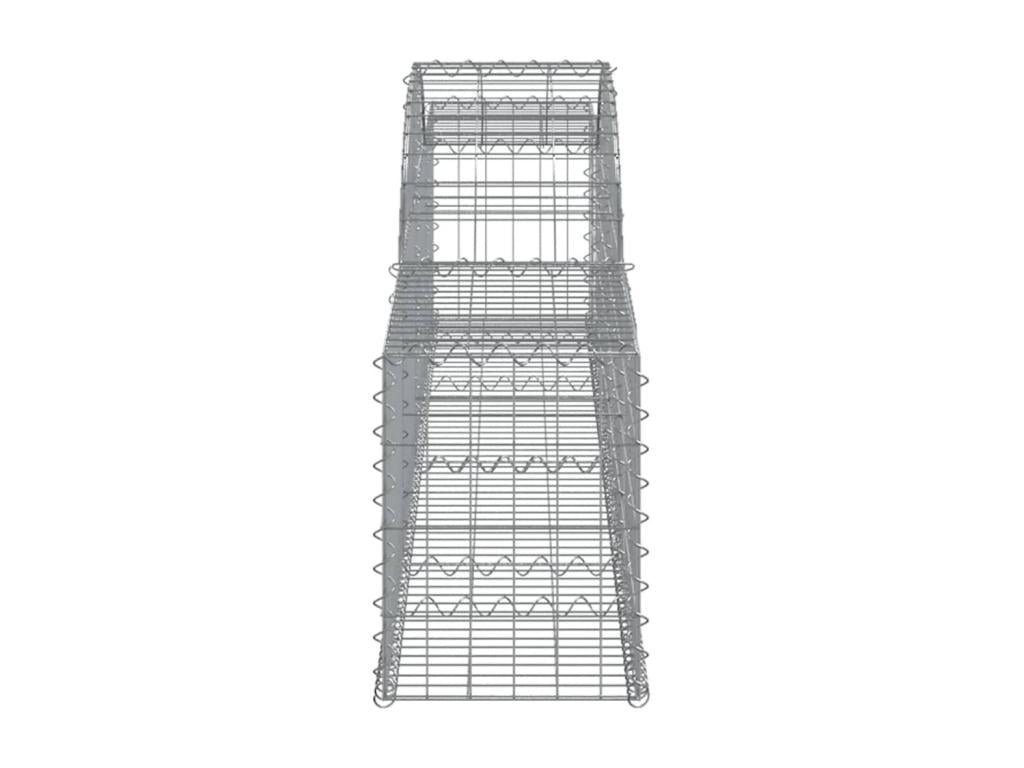 Arched gabion baskets, 7 pcs, 300x30x40-60, galvanized iron, 64349DMUG