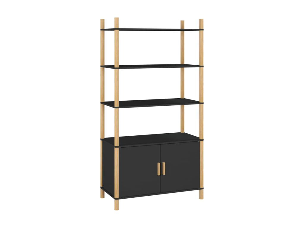 Highboard, Black, 80x40x153 cm, Engineered Wood, 14514JROZ