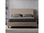 Nidchicshop 160x210cm Upholstered Double Storage Bed in Dove Grey Faux Leather 73027FMFQ