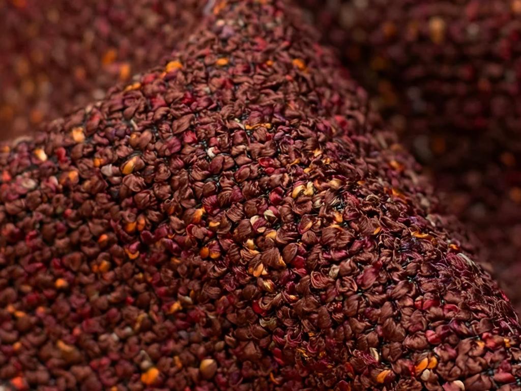 Modular 4-seater sofa in textured fabric - burgundy - Bohometop 90842UFDZ