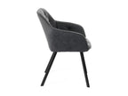 Bohometop - Dark Grey Fabric Chair 2 pcs 96455LUQA