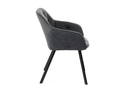 Bohometop - Dark Grey Fabric Chair 2 pcs 96455LUQA