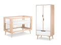 Nidchicshop Baby Cot and Wardrobe by Nidchicshop Beech and White 03539UNFO