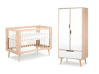 Nidchicshop Baby Cot and Wardrobe by Nidchicshop Beech and White 03539UNFO