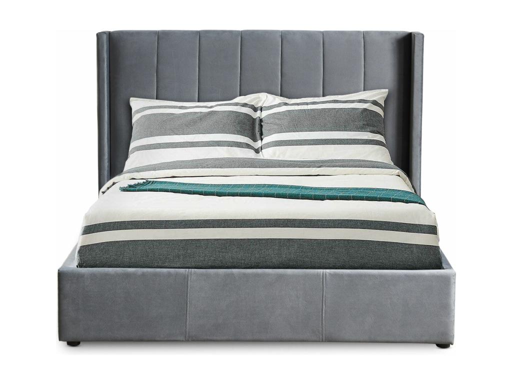 Nidchicshop Adult Bed with Lift-Up Slatted Base, 180x200cm, Grey, 58142IGWB