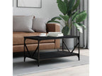 Black coffee table 90x50x45 cm engineered wood 81944YWBN
