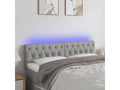 Light Grey LED Headboard 144x7x78/88 cm Fabric 12183KKPS