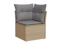 Garden furniture set with cushions, 10 pieces, beige wicker resin, 16269PCUL