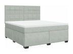 Nidchicshop bed base and mattress, light grey, 180x200cm, velvet, 48028XJQC