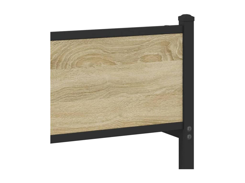 Nidchicshop oak metal bed frame (mattress not included) 140x200 cm 59629KTRV
