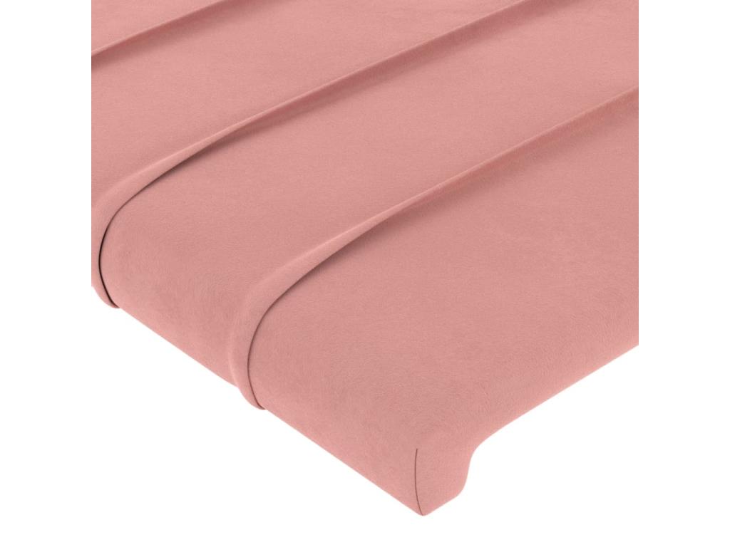 Pink LED Headboard 180x5x78/88 cm Velvet 81718JRRU