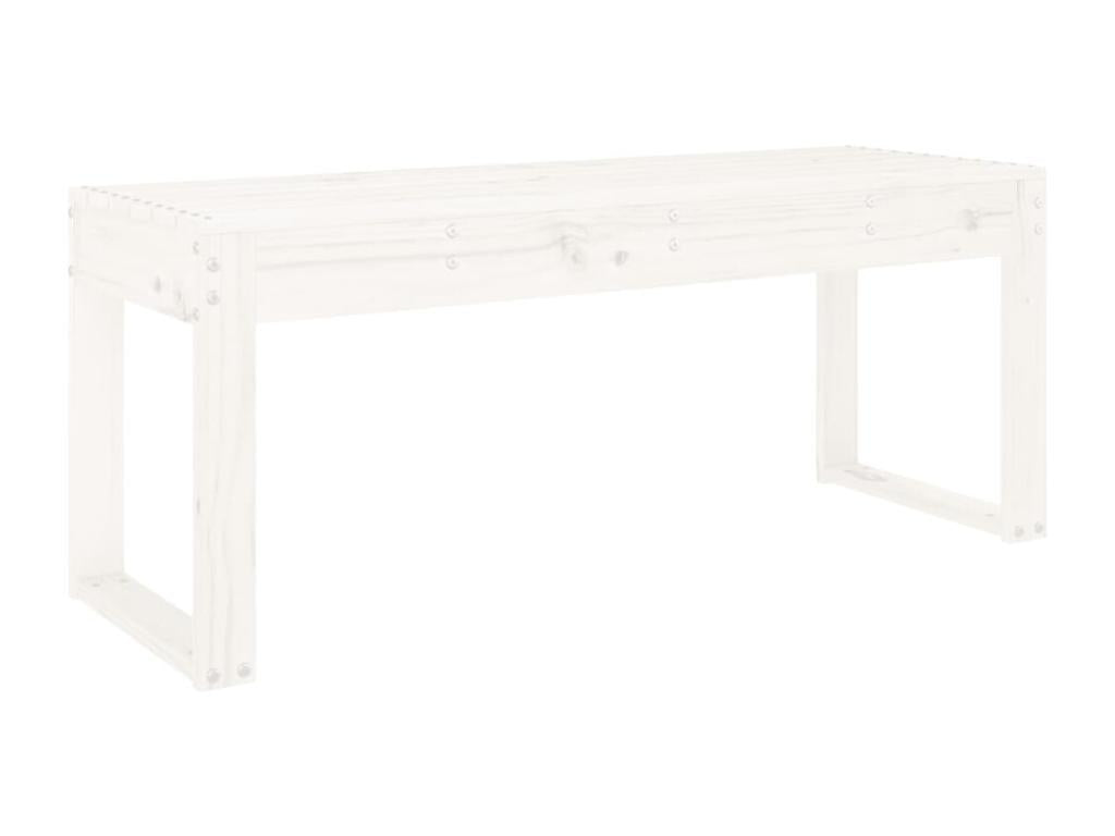 White garden bench 110x38x45 solid pine wood 23900IGYQ