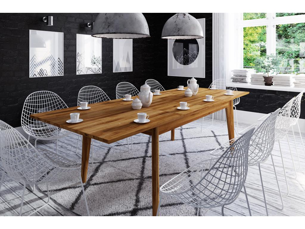 Bohometop - Extendable table in natural oiled wild oak 100x130 26775XMWY