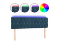 Dark Blue LED Headboard 144x7x78/88 cm Velvet 64240RWRD