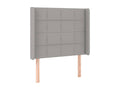 Headboard with wings, light grey, 103x16x118/128 cm, fabric, 07935LWWV