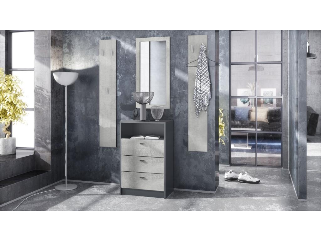 Anthracite and Concrete Look Entrance Set 62048UMXI