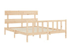 Bed frame with headboard 160x200 cm solid wood 74135KJGN