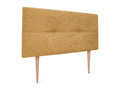 Homelumiere Fabric Headboard with Buttons 105x105cm with Legs for 105cm Beds - Mustard