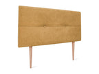 Homelumiere Fabric Headboard with Buttons 105x105cm with Legs for 105cm Beds - Mustard