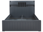 Bed with storage 140x190 cm - Pine - Anthracite Grey - Nidchicshop 47300URBZ